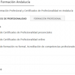 Centros de FP y Certificados de Profesionalidad Andalucía