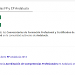 Convocatorias FP-Certificados de Profesionalidad Andalucía